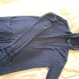 Navy blue cardigan with hoodie